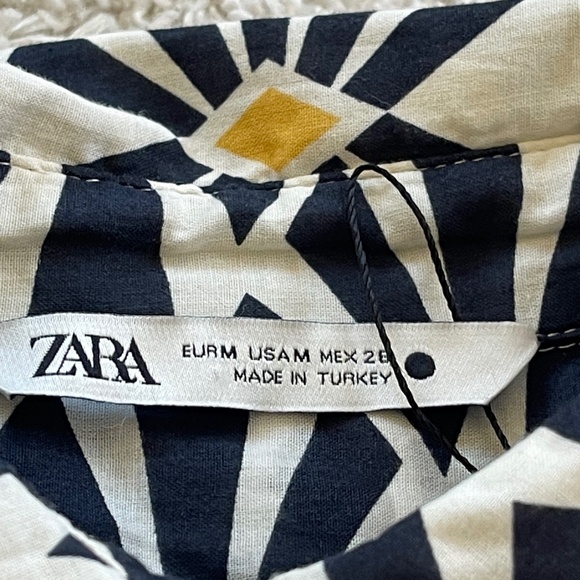 Zara Geometric Printed Midi Dress Size Medium - Picture 8 of 14